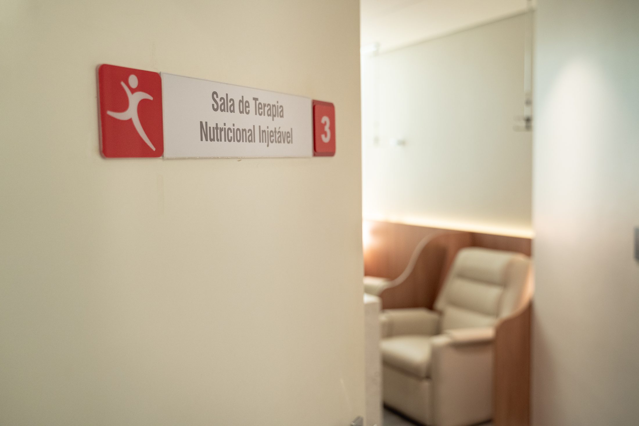 Sala de Terapia Nutricional Injetável — sinalização